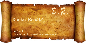 Denke Renátó névjegykártya